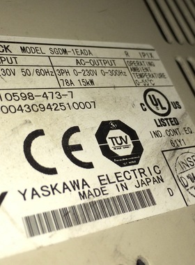 SGDM-1EADA  安川伺服 驱动器 现货 专业销售维修一体化