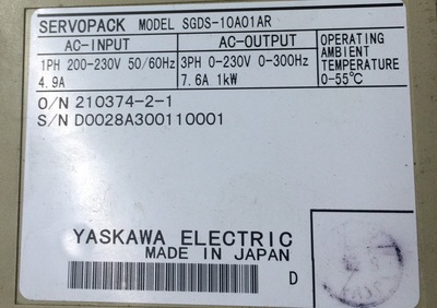SGDS-10A01AR  二手安川驱动器 专业销售维修一体化