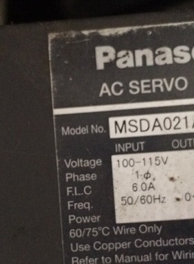 MSDA021A2A15 二手松下驱动器