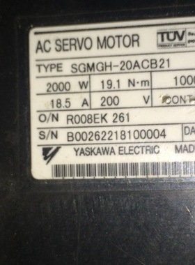 SGMGH-20ACB21  二手安川电机  SGMGH-20ACB6B  SGMGH-20ACB6C