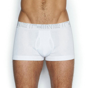 性感U凸柔软透气速干前裆可开 cin2 低腰运动平角内裤 纯棉男士
