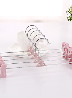 裤架5/20个裤撑多功能夹子衣架晾晒衣夹钢卧室无痕防滑裤夹撑子挂