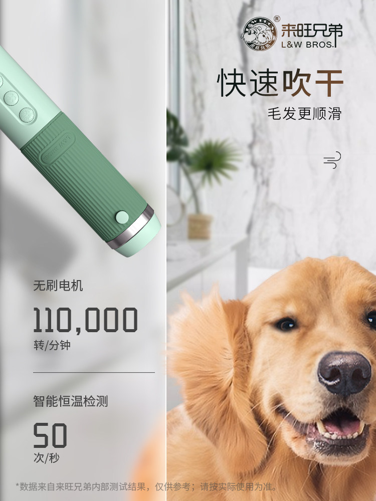 来旺兄弟10分棒宠物智能手持吹水机狗狗吹风机多功能猫咪洗澡静音使用感如何?