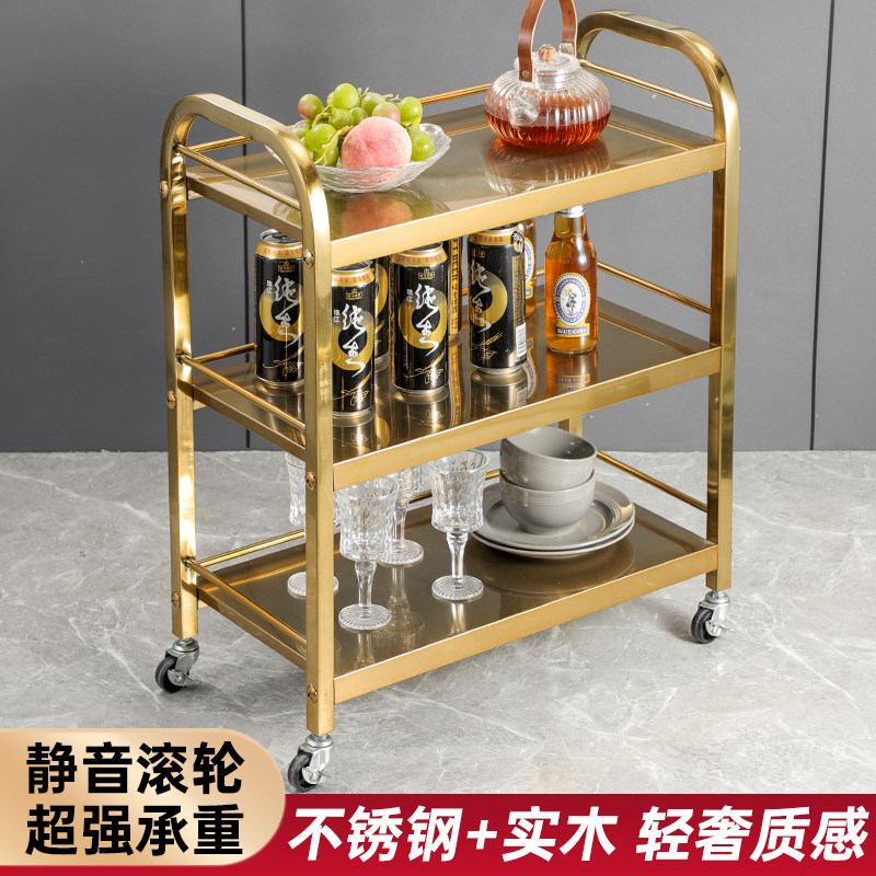 不锈钢餐车火锅店桌边放菜车