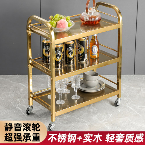 不锈钢餐车火锅店桌边放菜车