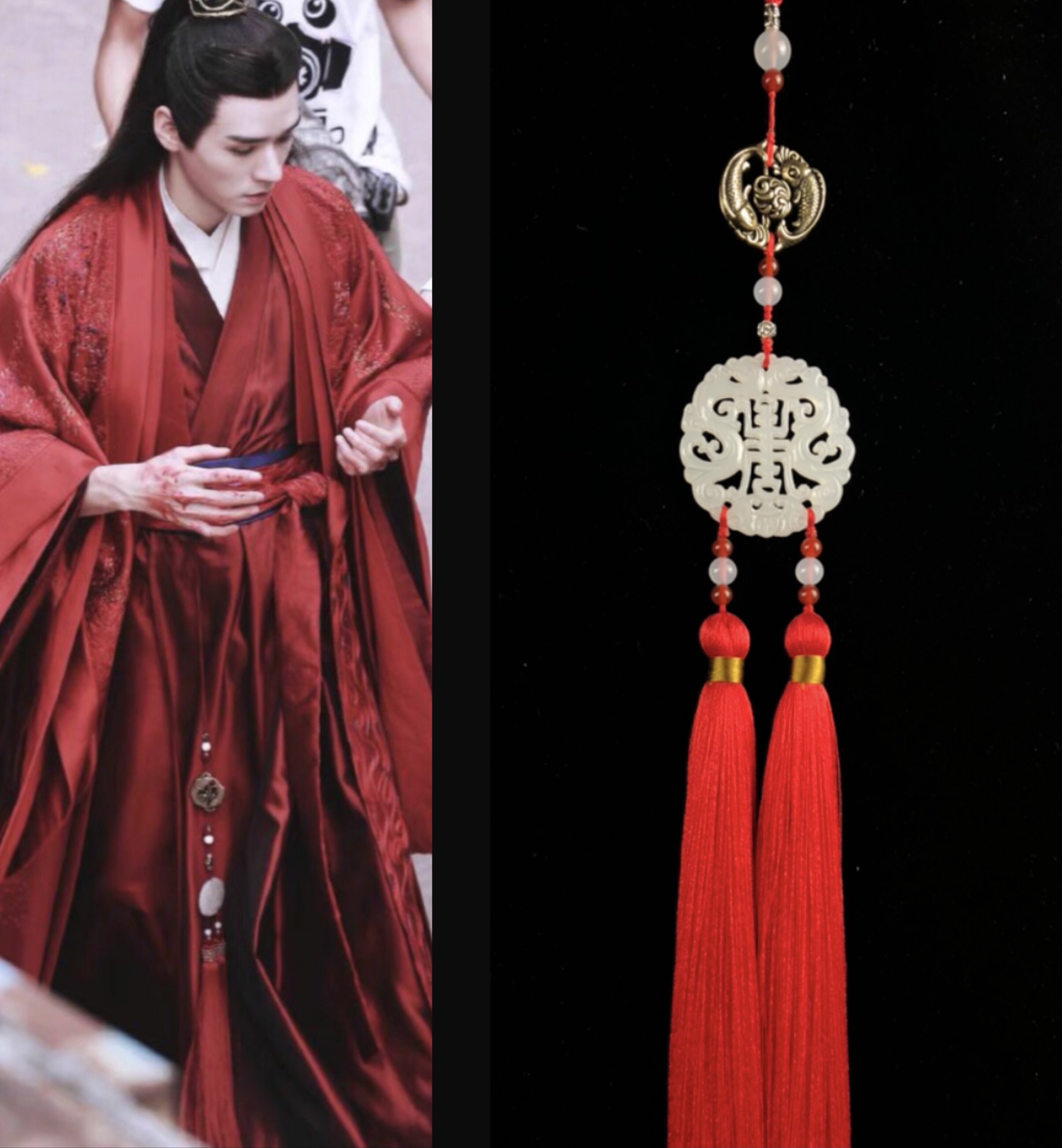 山河令温客行同款古风玉佩流苏腰佩禁步汉服配饰古装cos饰品道具