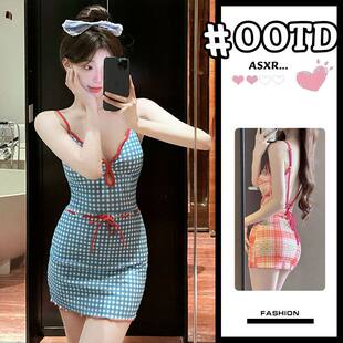 批发泳衣女连体夏日小清新少女超仙性感露背遮肚显瘦学生温泉泳衣