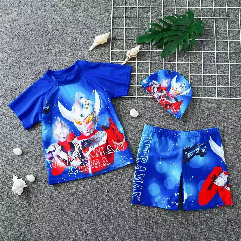 JM尐芈儿童泳衣分体卡通奥特曼