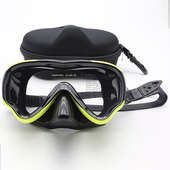 新款 带护鼻一体防呛水男女游泳眼镜泳镜硅胶浮潜面罩潜水镜