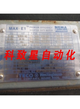 工业配件MAX-E1 40HP 230/460V 3550RPM 324TS