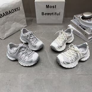 女透气轻便舒适休闲运动鞋 厚底老爹鞋 显脚小 新款 巴宝秀2026春季