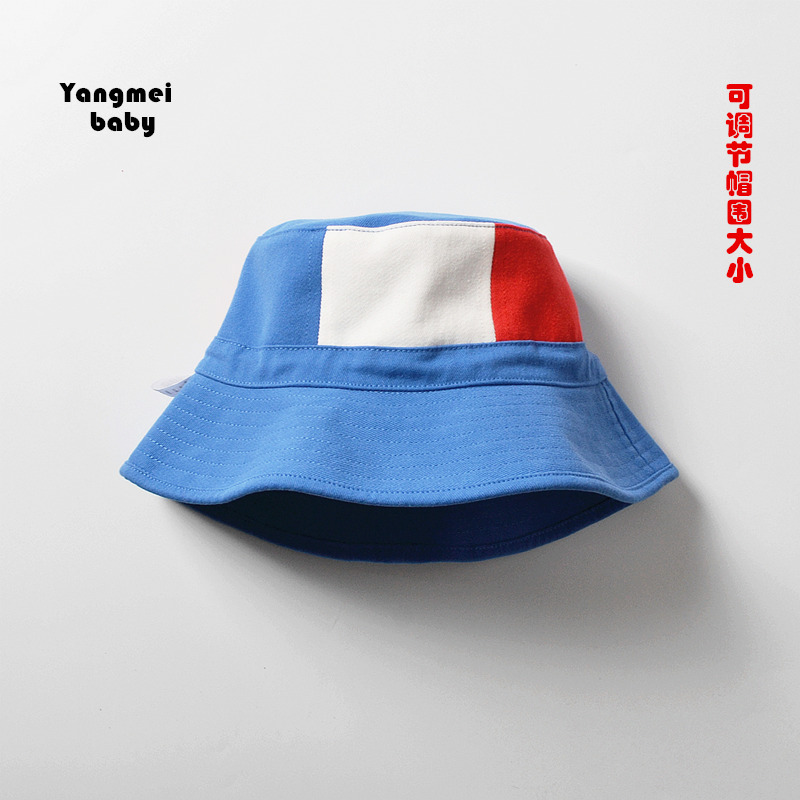 男童春夏新款纯棉可调节防晒帽子