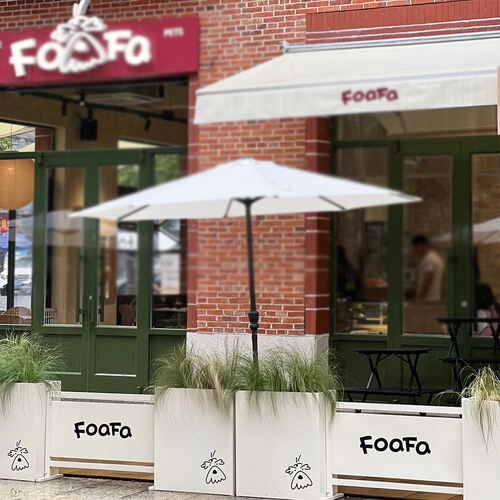 宠物店专用带门围栏 铁艺花箱网格隔断 户外外摆免打孔定制围挡