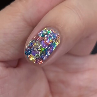 每颗都含欧泊！爆闪！劳资蜀道山系列闪粉闪片亮片美甲岩片素材