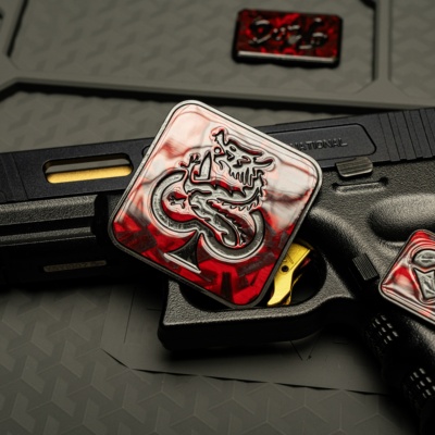 极其氪金LAB纯金银箔碳纤维锻造纹镀膜士气章魔术贴