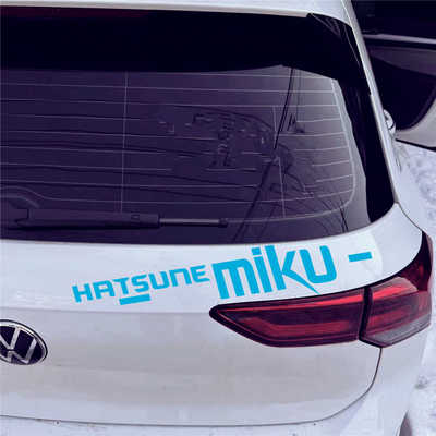 后窗初音未来MIKU摩托车贴纸