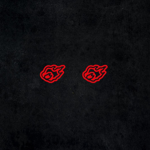 镂空车贴 哪吒三昧真火红色火焰汽车贴纸后视镜吉他机车头盔贴纸