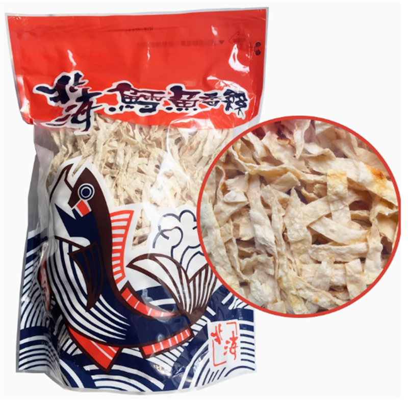 中国台湾海味零食海鲜特产小吃北海鳕鱼条香丝宽细条600g安滨北海