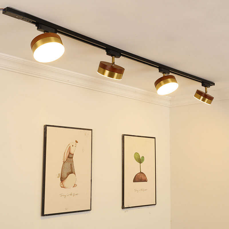 新款中古风轨道灯散光射灯餐厅灯