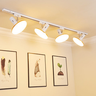 轨道灯北欧LED护眼散光照明商用补光灯高亮360°直播间射灯导轨灯