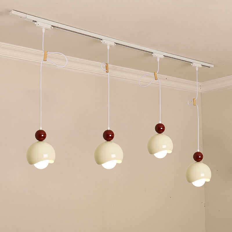 奶油风护眼轨道灯散光餐厅灯