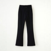 风雪中穿出优雅线条共生体外穿保暖休闲长裤 冬季 加厚微喇鹅绒女裤