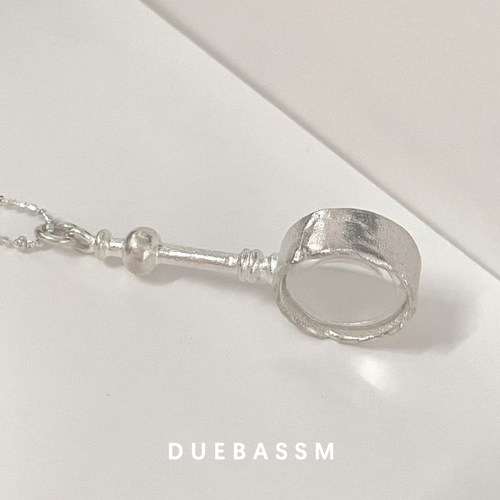 DUEBASSM纯银放大镜项链女款