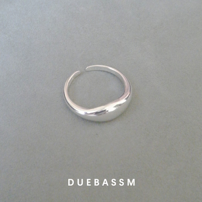 DUEBASSM简约小众开口银戒指女