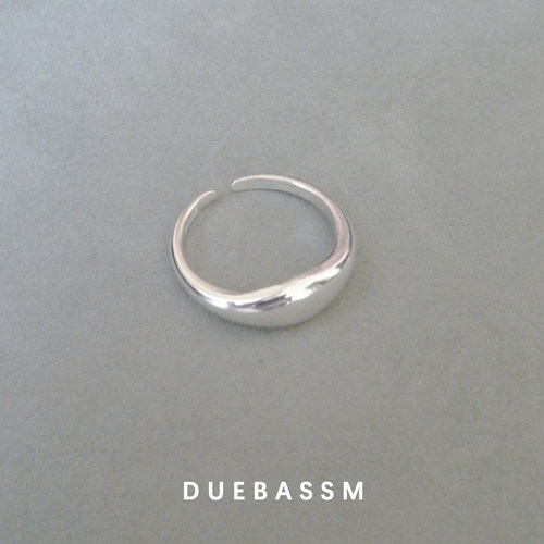 DUEBASSM简约小众开口银戒指女