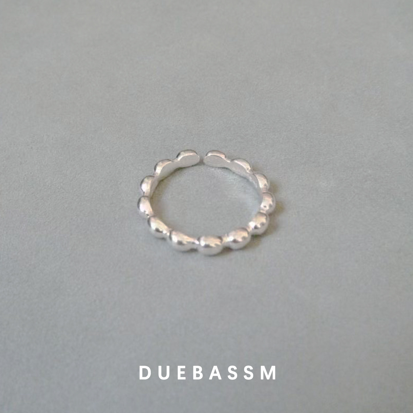 DUEBASSM小众圆珠开口戒指女款