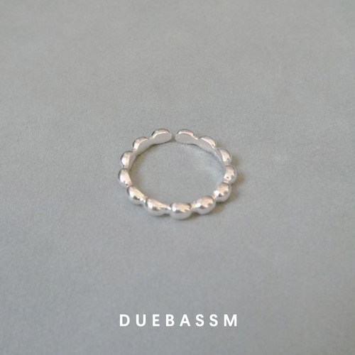 DUEBASSM小众圆珠开口戒指女款