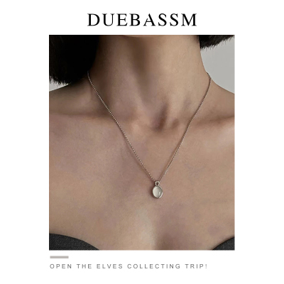 duebassm纯银玛瑙项链女气质简约