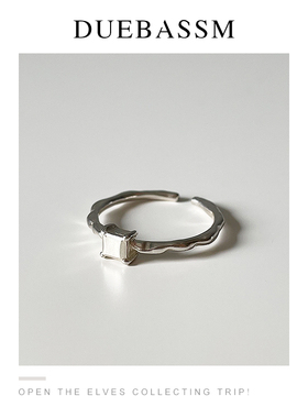 【DUEBASSM】S925纯银小众手工制作简约百搭古法戒指开口细指环潮