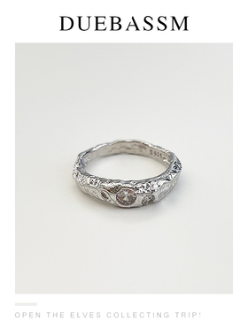 平安喜乐/925纯银小众经典神明钻戒不规则异形情侣戒指对戒男女潮