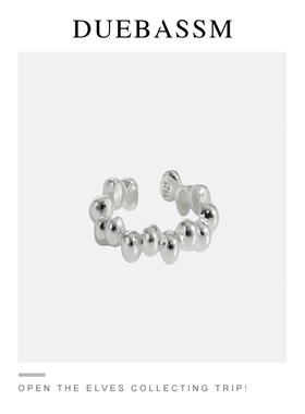 迷雾/S925纯银高级质感不规则耳夹无耳洞原创设计简约耳骨夹耳饰