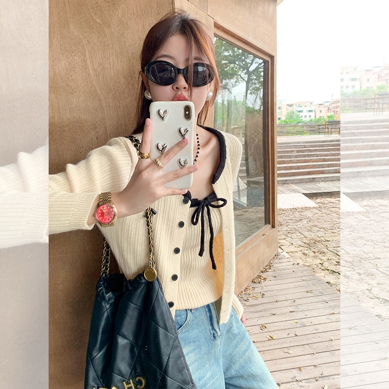 温柔显瘦吊带背心针织衫上衣两件套女春新款毛衣外套