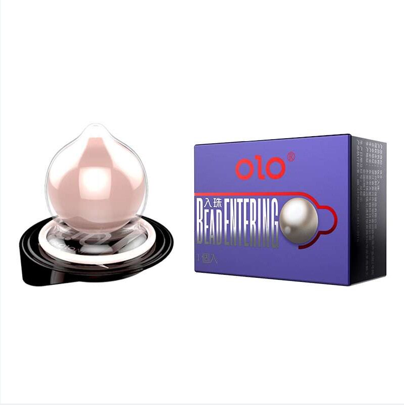 OLO入珠套情趣套安全套成人避孕套入珠球加长套直发增长套单只装