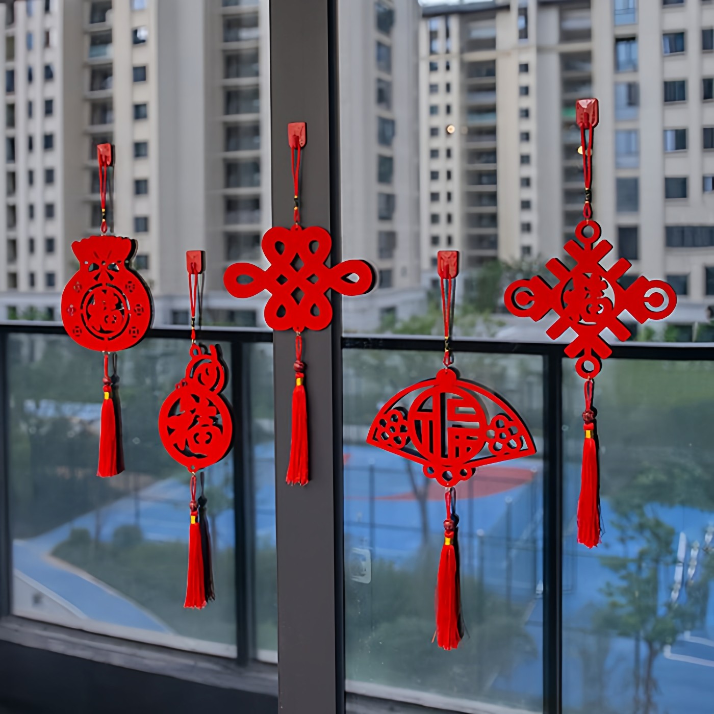 中国风新年装饰上档次入元旦春节居搬家装饰喜庆用品加厚挂件套装