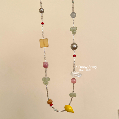 春夏多彩多巴胺串珠项链