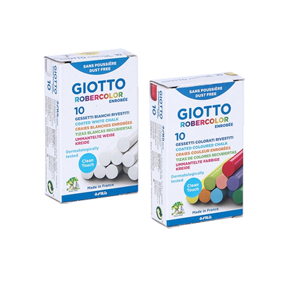 意大利GIOTTO无尘粉笔法国原产白垩粉笔学生儿童书写绘画家庭黑板墙学校团购教师课堂黑板报不易扬灰彩色粉笔