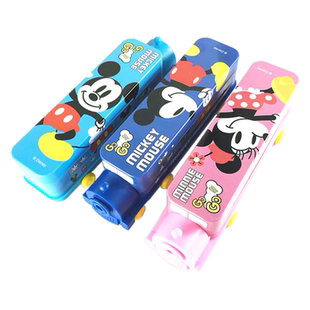 迪士尼火车头文具盒小汽车巴士米老鼠卡通儿童铅笔盒男女孩幼儿园学生KT猫双层多功能铁皮塑料学习用品收纳盒