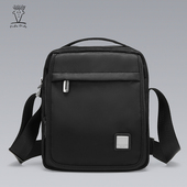 菲都狄都男士 夏季 单肩斜跨包男包布休闲包出行旅游防水耐磨小包