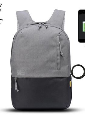 菲都狄都男士商务休闲旅行双肩背包 USB充电防盗防水多功能电脑包