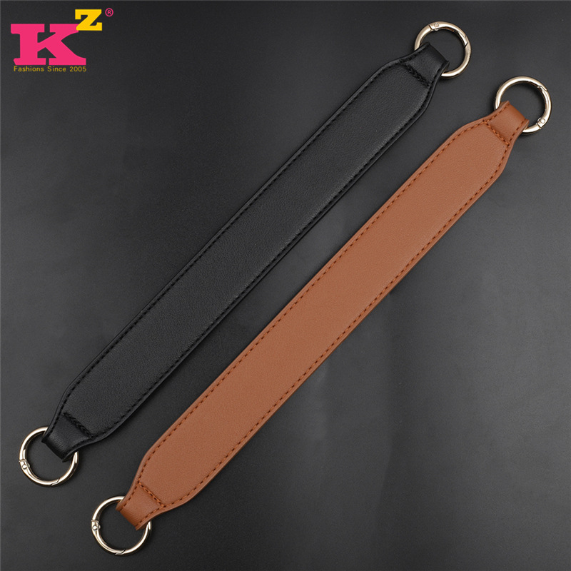 加厚加宽减负PU手挽包带手提带可拆卸弹簧环黑色棕色女包肩带配件