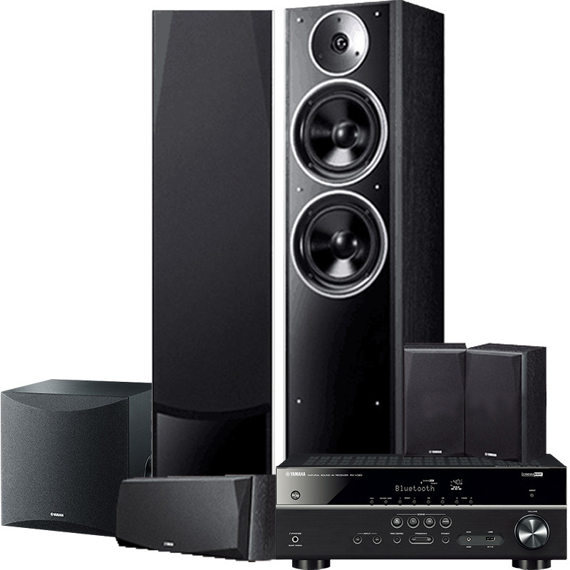 YAMAHA/雅马哈 RX-V385+NS-71 家用5.1音响套装 进口木质音箱