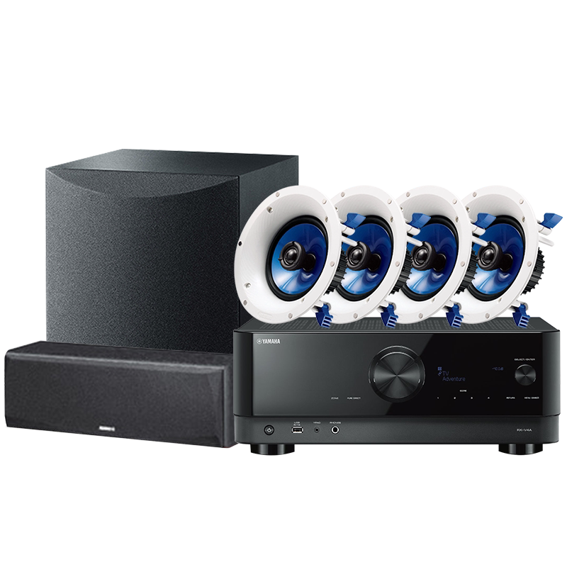 雅马哈/YAMAHA RX-V4A+IC600 家庭影院5.1嵌入式吸顶音箱套装