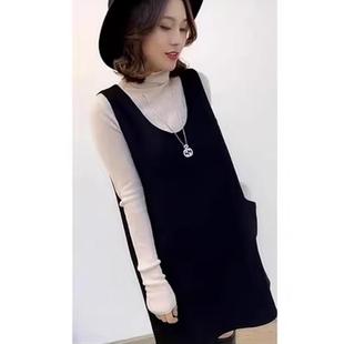 反季清仓高端双面羊绒马甲裙欧货25春秋新款羊毛无袖打底背心裙女