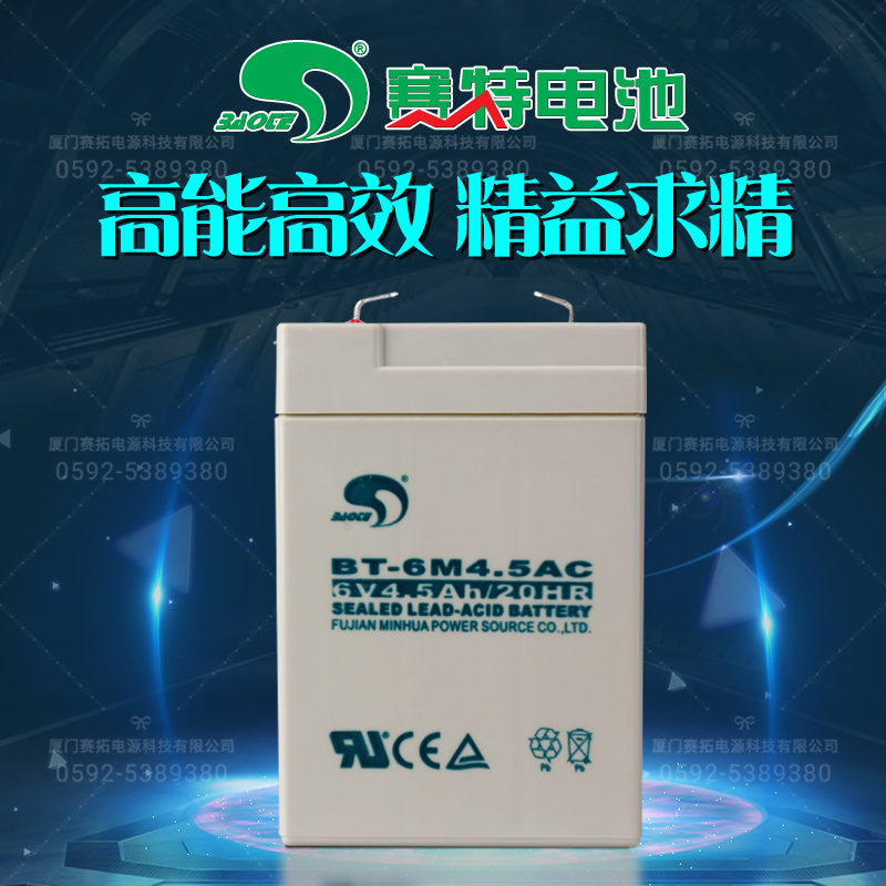 赛特BT-6M4.5AC(6V4.5Ah/20HR)电子吊钩秤用铅酸蓄电池 五金/工具 蓄电池 原图主图