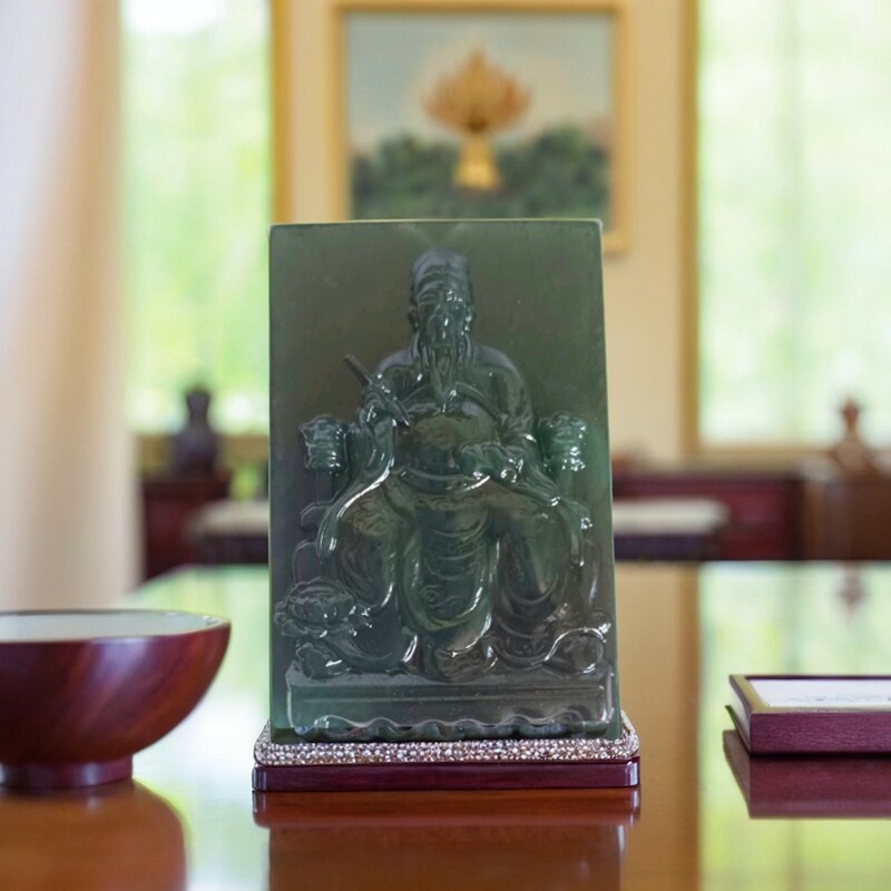 学霸 文昌帝君吊坠吊牌文神像玉坠天然泰山玉逢考必过好运挂件