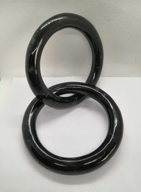 道家饰品 天然泰山玉石乾坤圈阴阳环手镯 手工雕刻哪吒之魔童降世